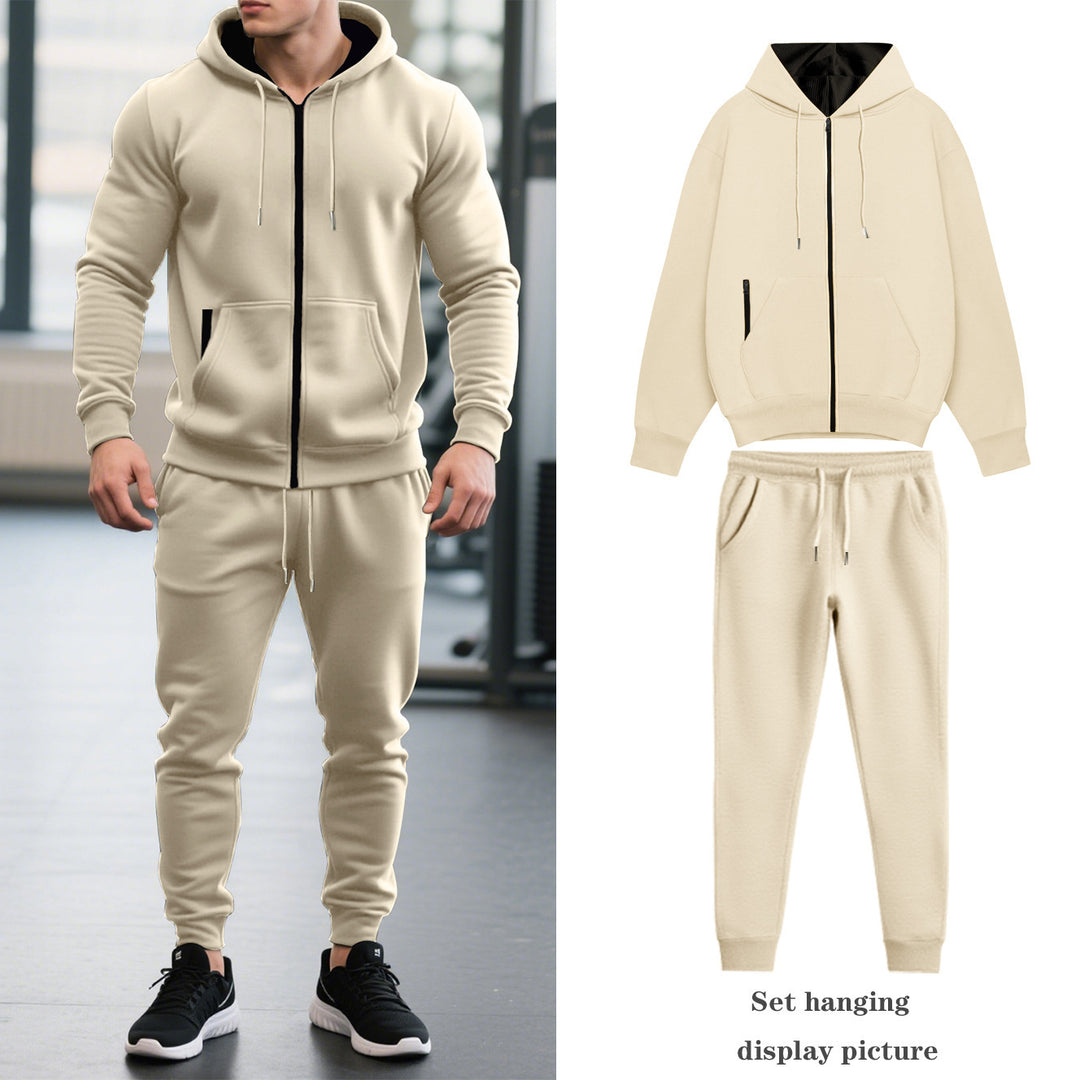 Herren nan zweiteiliges Performance Fleece Jogginganzug-Set mit Kapuzenjacke, verdecktem Reißverschluss und tapered Jogginghose Shop Nory