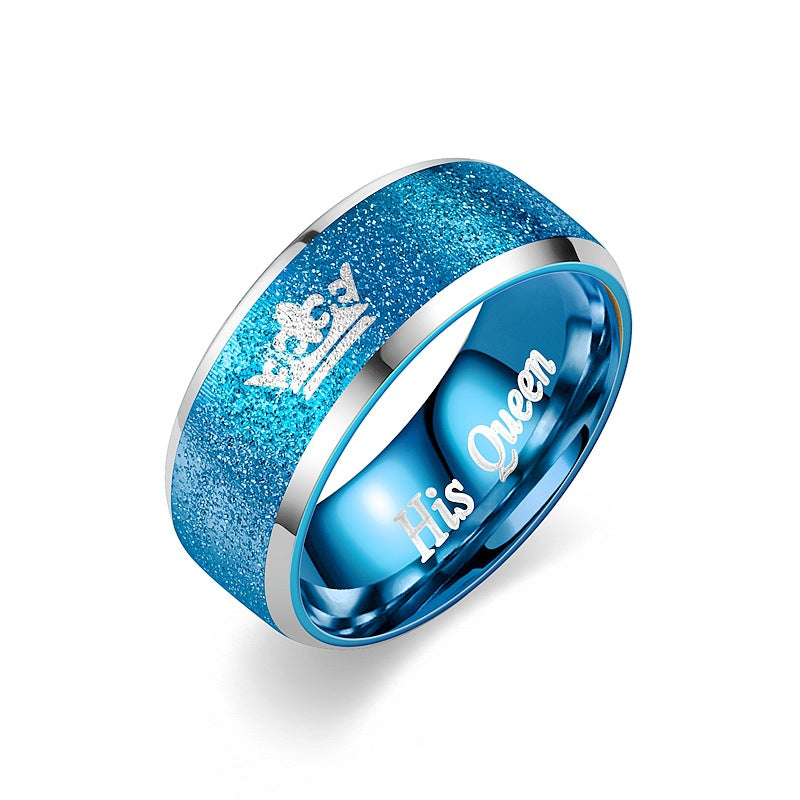 Herren Ring mit glitzerndem Oberflächenfinish und graviertem Schriftzug Shop Nory
