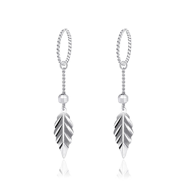 Damen Hängende Ohrringe mit filigranem Blattdesign und eleganten Akzenten Shop Nory