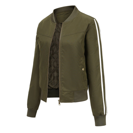 Damen moderne Funktionsjacke mit sportlichen Streifen Shopnory
