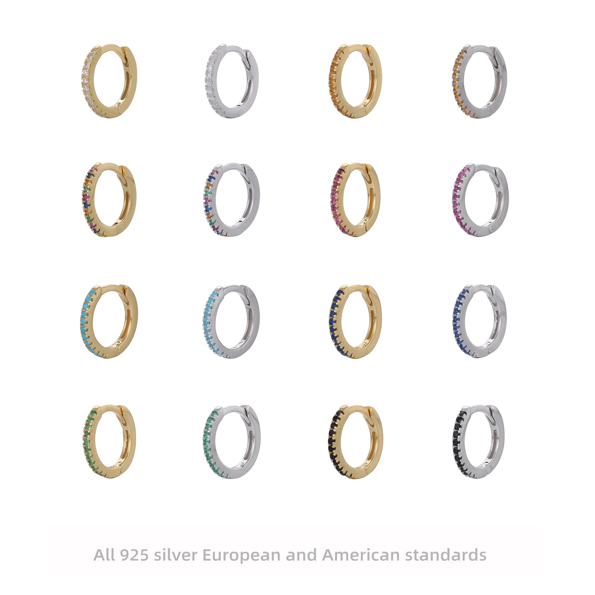 Damen Creolen mit funkelnden Zirkonsteinen in elegantem Design Shop Nory