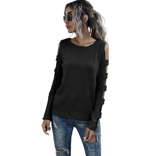 Damen Bequemer Pullover mit Cut-Out-Details Shop Nory