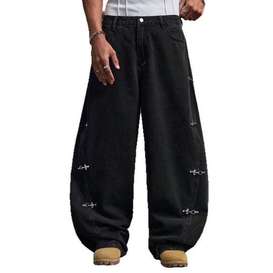Herren Modische Weit geschnittene Jeans Shop Nory