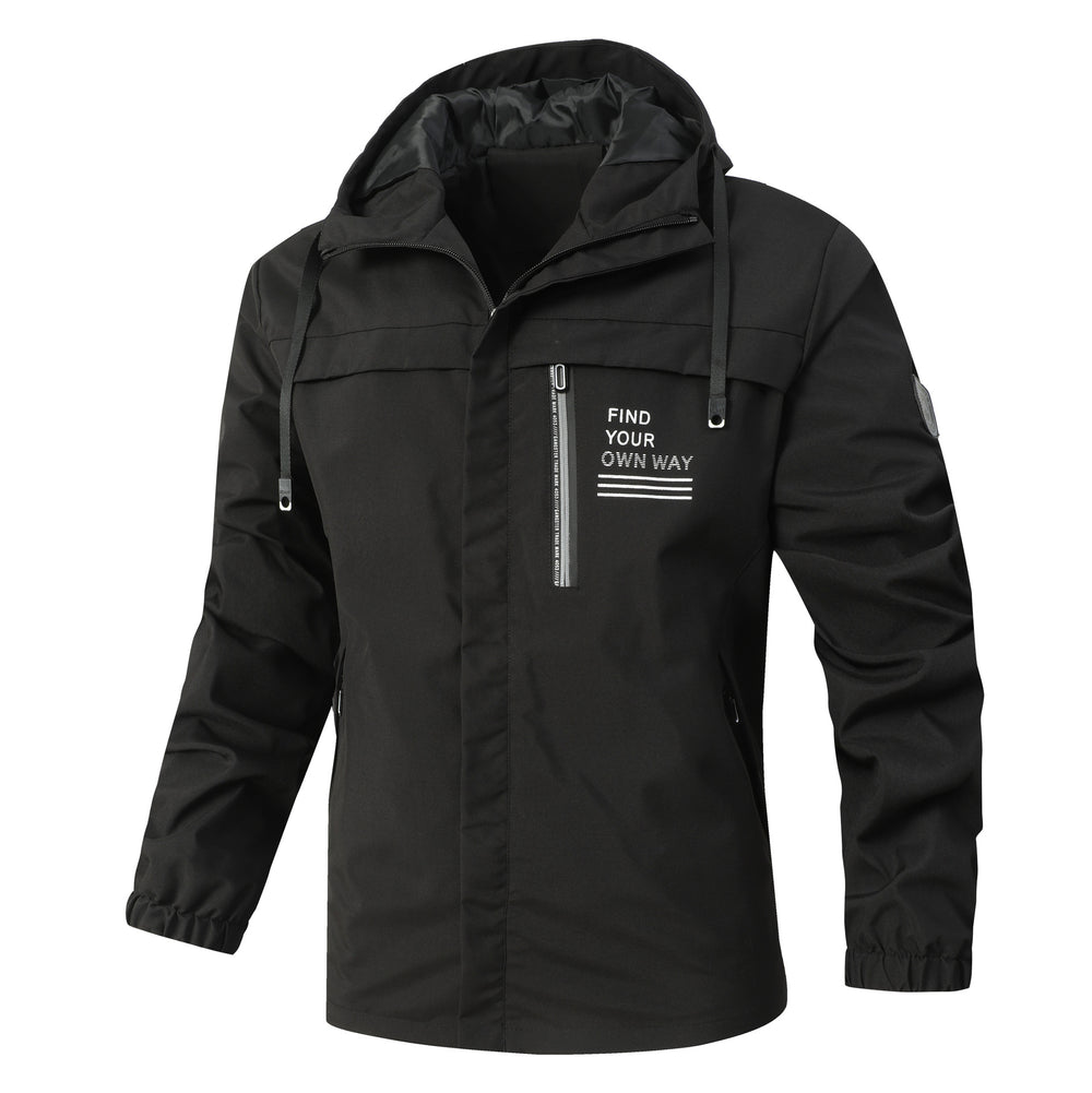 Herren Moderner urbaner Parka mit Kapuze, Brustreißverschluss und elastischen Bündchen Shop Nory