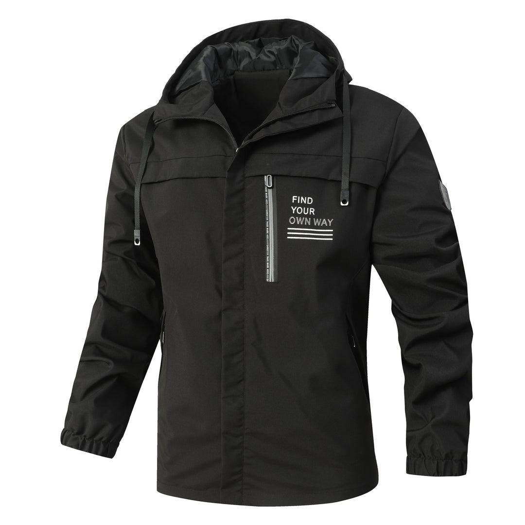 Herren Moderner urbaner Parka mit Kapuze, Brustreißverschluss und elastischen Bündchen Shop Nory