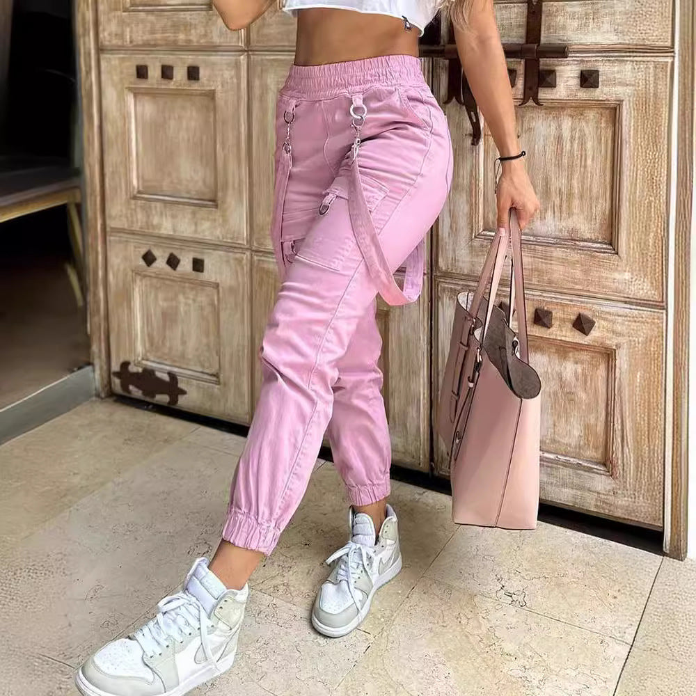 Damen Cargo-Hose mit praktischen Taschen und stylischem Gürtel