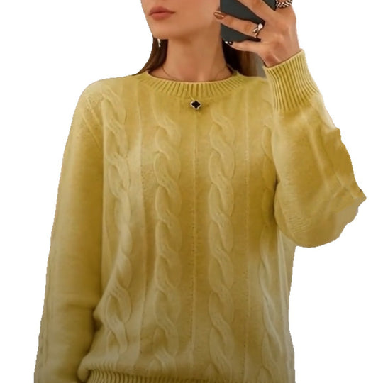 Damen Kuscheliger Zopfmuster-Feinstrickpullover mit legerer Passform Shop Nory