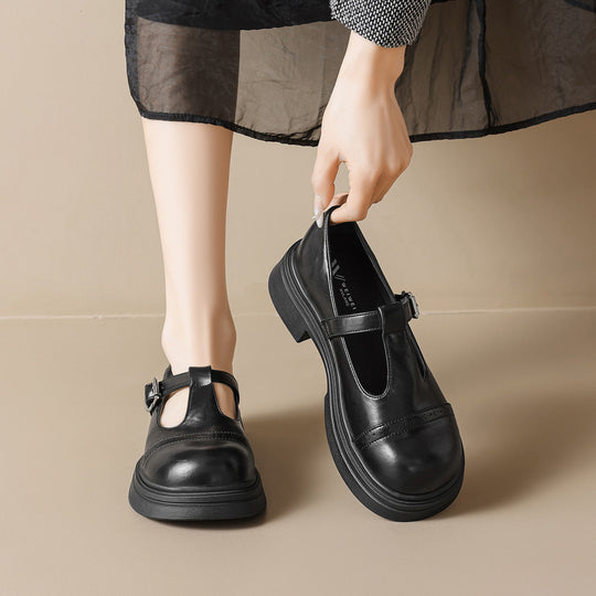 Damen elegante Mary-Jane Schule mit robustem Blockabsatz