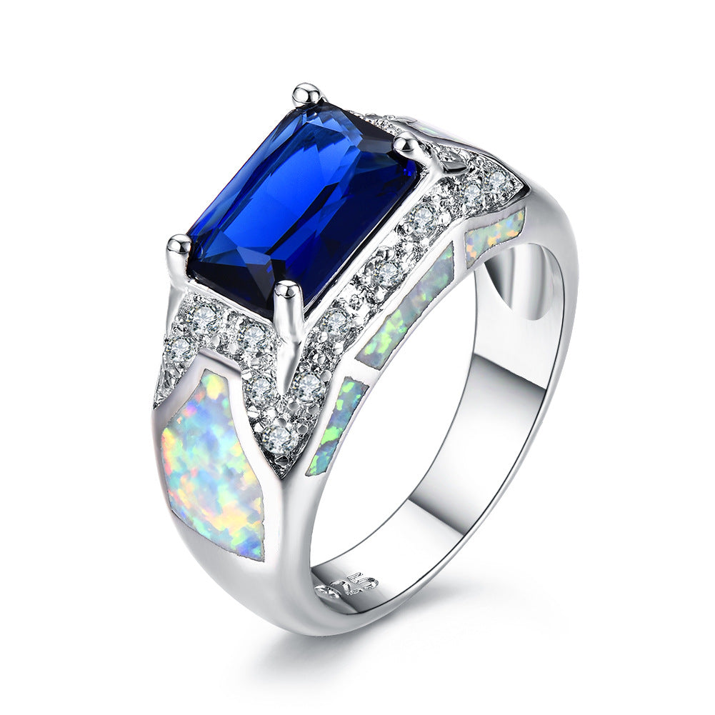 Damen Schmuckring mit mehrfarbigem Kristall und funkelnden Zirkonia Shop Nory