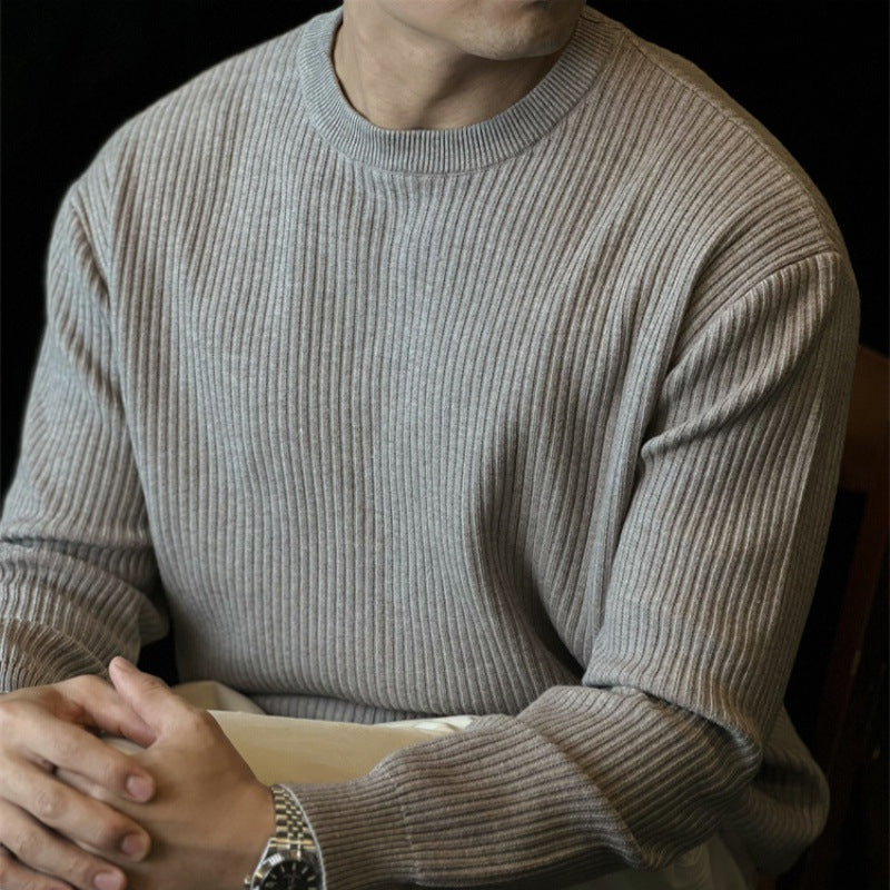 Herren Modischer Grobstrickpullover mit Rundhalsausschnitt Shop Nory 1787964468