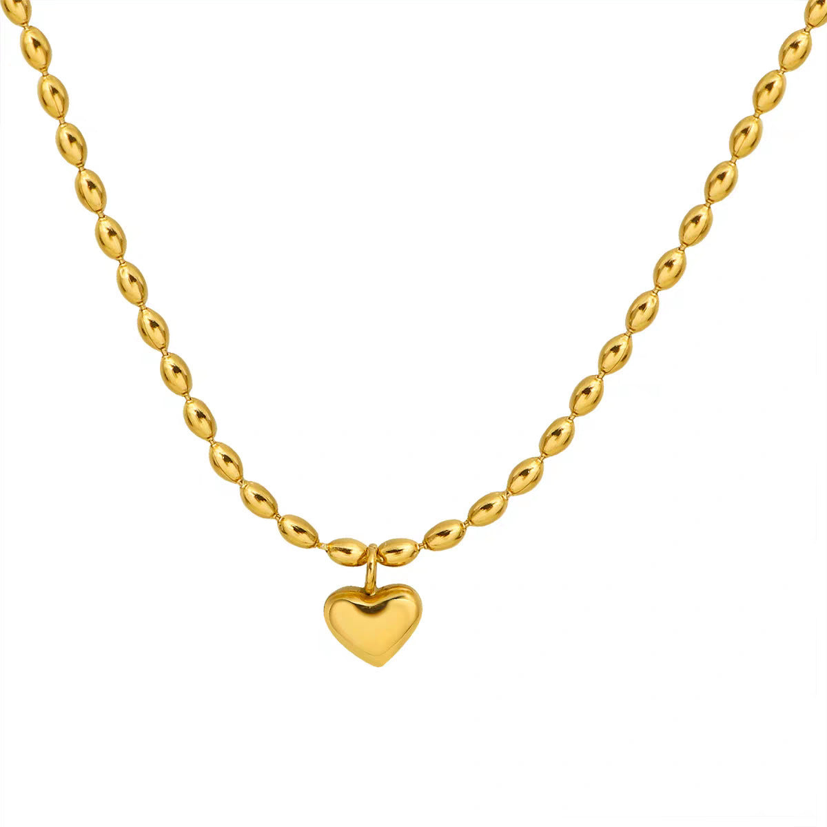 Damen Herz Charm Perlen Halskette Shop Nory