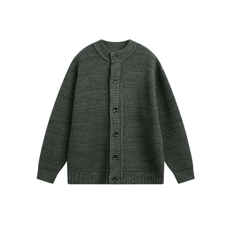 Damen Strukturiertes Oversize-Strickcardigan mit Rundhals und durchgehender Knopfleiste Shop Nory