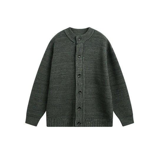 Damen Strukturiertes Oversize-Strickcardigan mit Rundhals und durchgehender Knopfleiste Shop Nory