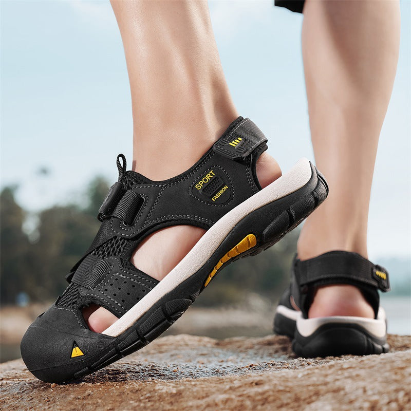 Herren Sportliche Outdoor-Sandalen mit verstellbarem Riemen und rutschfester Sohle