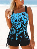 Damen Tankini-Set mit floralem Design und verstellbarem Oberteil