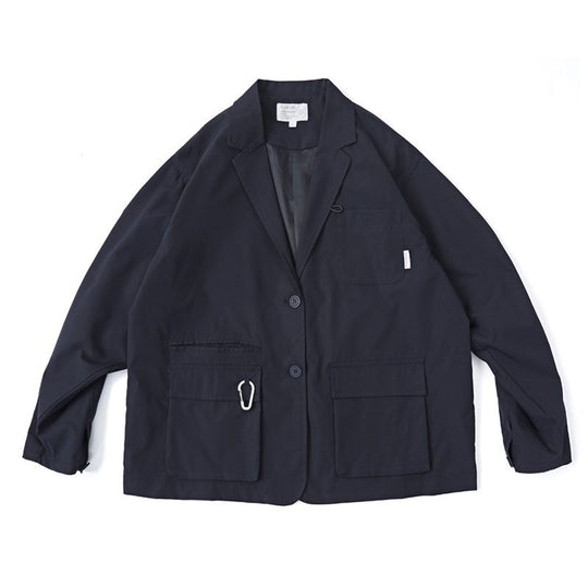 Unisex Weit geschnittener Utility-Blazer mit Multifunktionstaschen Shop Nory