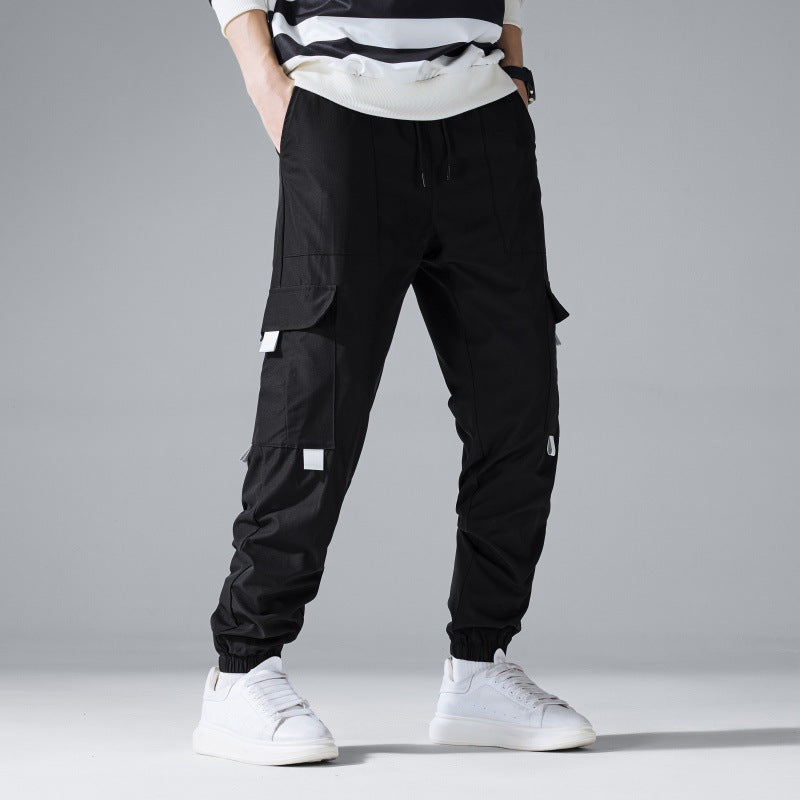 Herren Multifunktionale Cargo-Jogginghose mit Klapp‑ und Gurt-Details Shop Nory