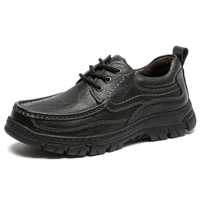 Herren Komfortable Lederschuhe mit rutschfester Sohle
