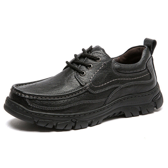 Herren Komfortable Lederschuhe mit rutschfester Sohle