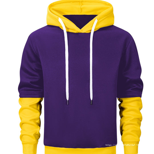 Herren Kapuzenpullover im Lagen-Look mit Kontrastkapuze und Kordelzug Shop Nory