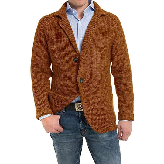 Herren Strukturstrick Sakko-Blazer mit aufgesetzten Taschen Shop Nory