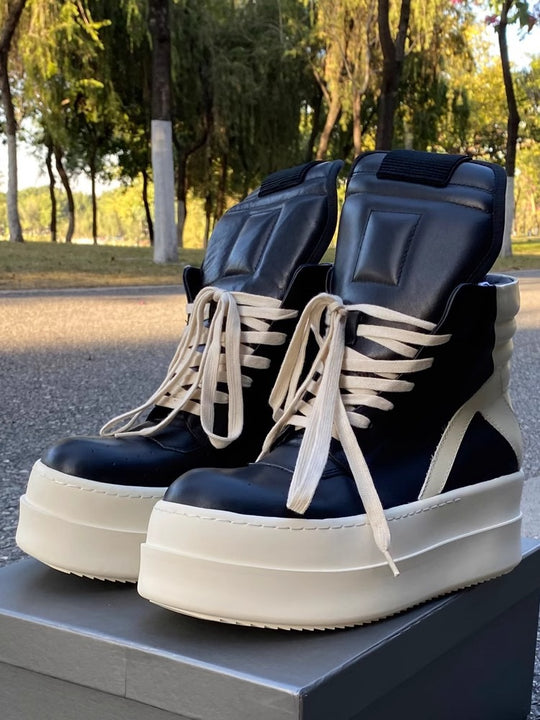 Damen Plateau-High-Top Sneaker-Stiefel mit gepolstertem Schaft und extrahoher Gummisohle Shop Nory