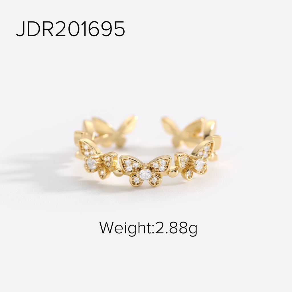 Damen Offener Ring mit funkelndem Zirkonia und elegantem Design Shop Nory