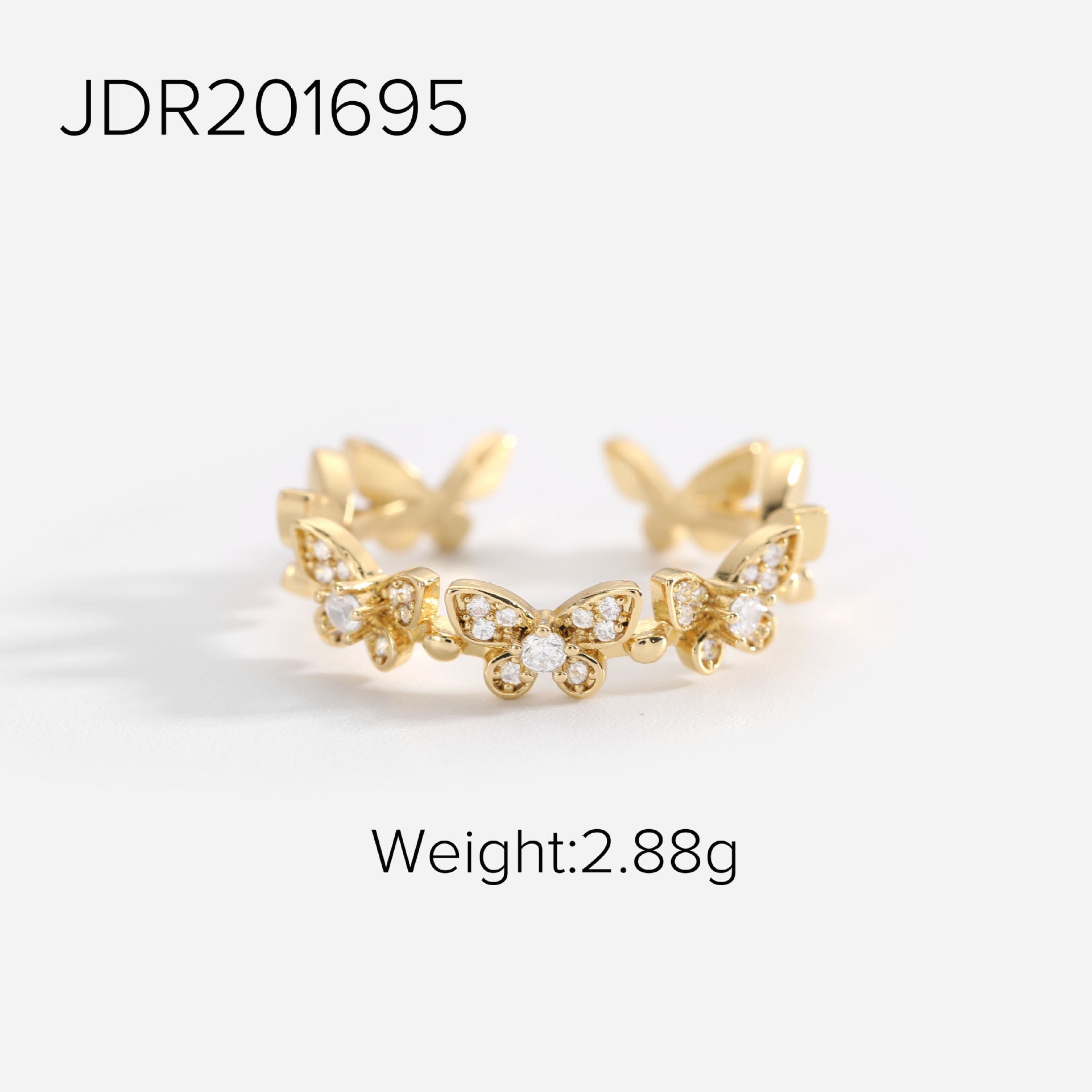 Damen Offener Ring mit funkelndem Zirkonia und elegantem Design Shop Nory