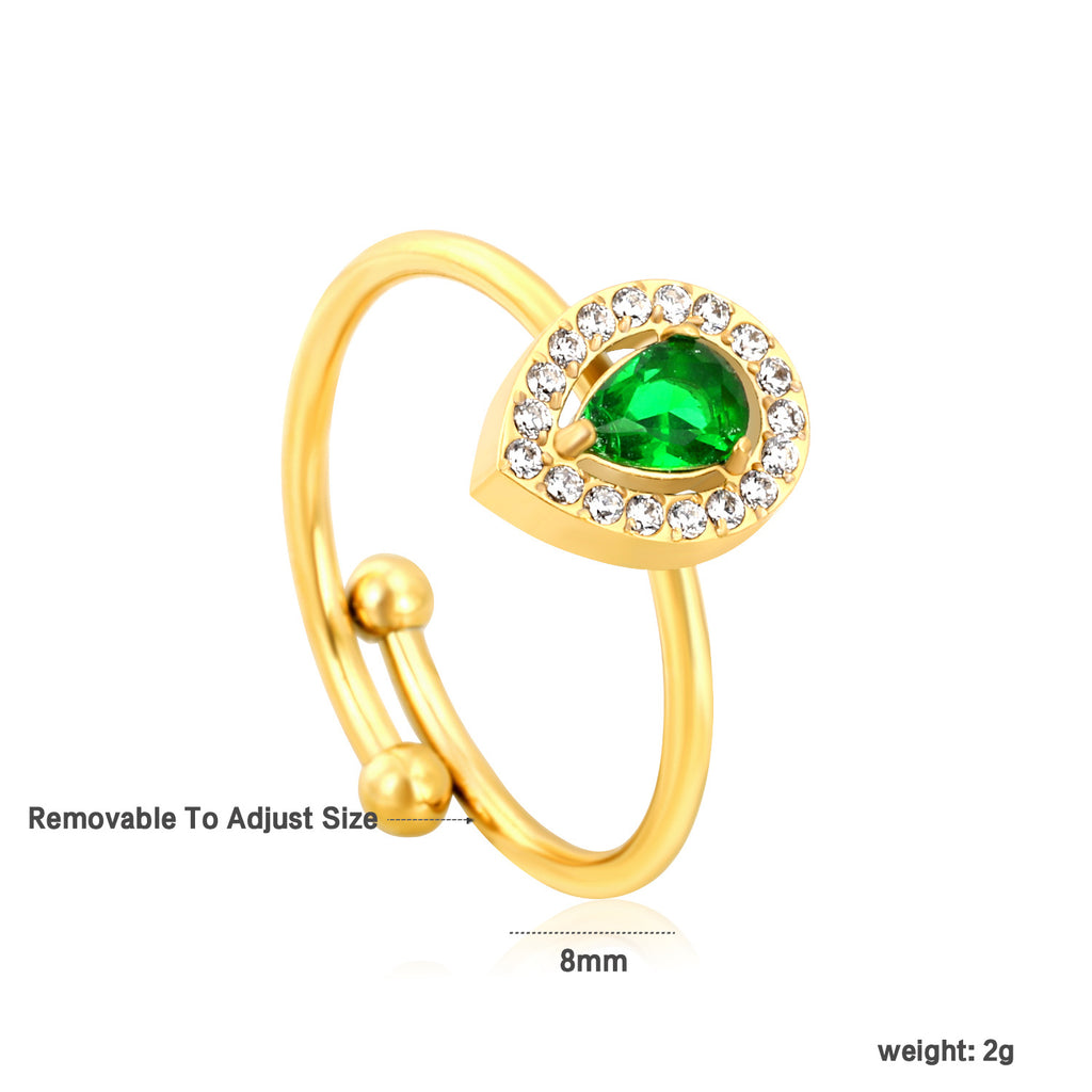 Damen verstellbarer Ring mit funkelnden Zirkonia Shop Nory