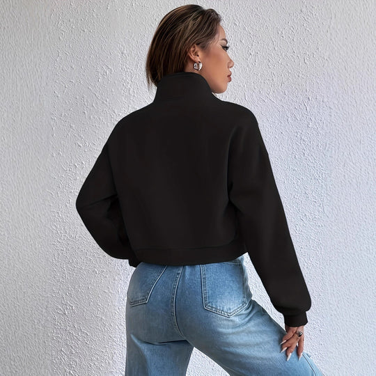 Damen Modische und bequeme cropped Freizeitjacke
