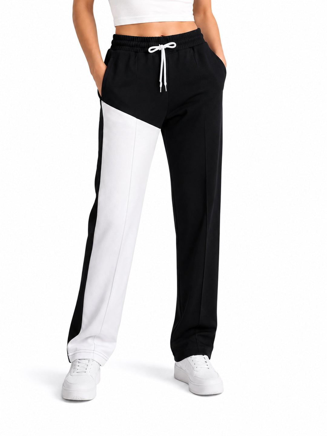 Damen Sportliche Freizeithose mit modischem Farbeinsatz Shop Nory
