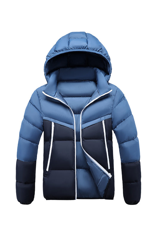 Herren Leichte Steppjacke mit Kapuze und zweifarbiger Blockoptik Shop Nory
