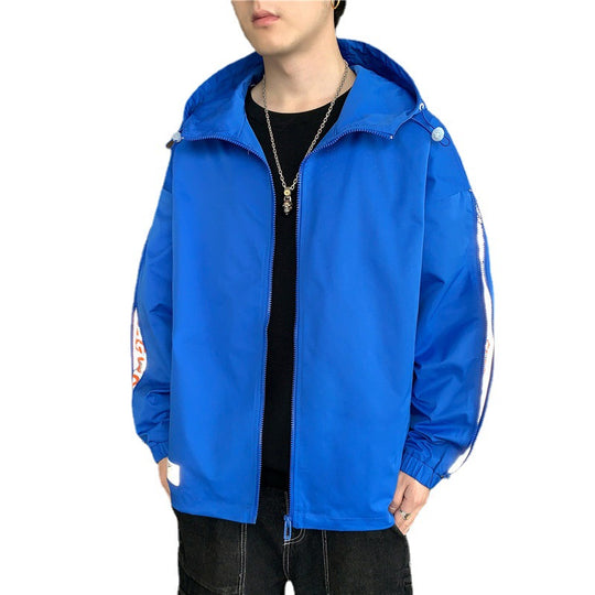 Herren Leichtgewichtige Kapuzenjacke im Oversize-Sportstyle mit Ärmel-Reißverschlüssen Shop Nory
