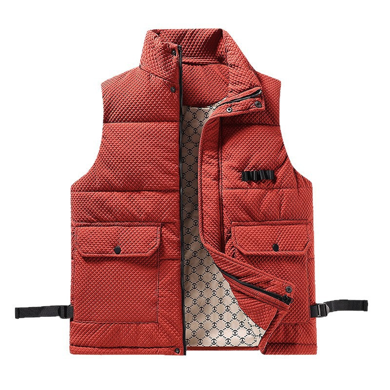 Herren Utility-Steppweste mit Thermofutter, Fronttaschen und verstellbaren Seitengurten Shop Nory