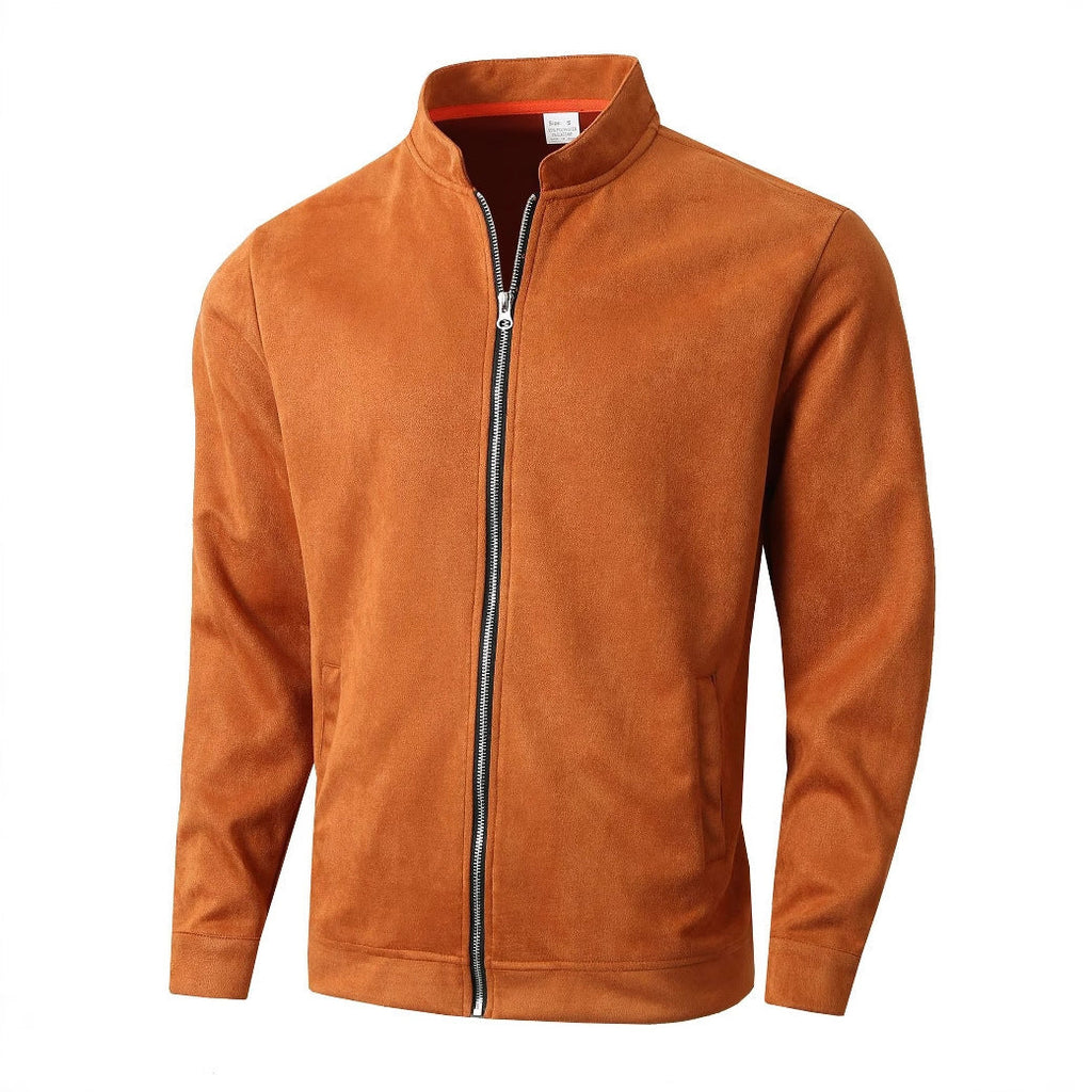 Herren Fleecejacke mit modernem Stehkragen und weichem Innenfutter