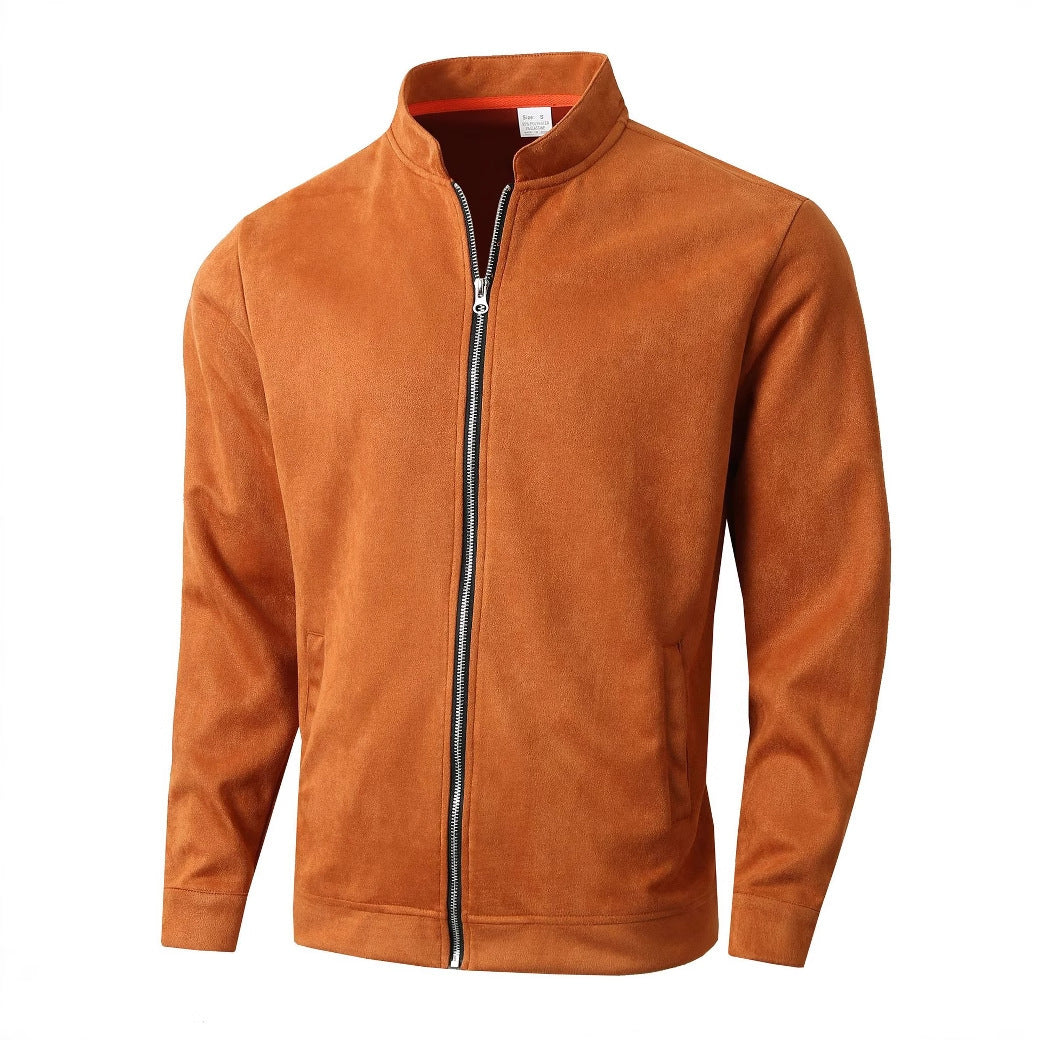 Herren Fleecejacke mit modernem Stehkragen und weichem Innenfutter