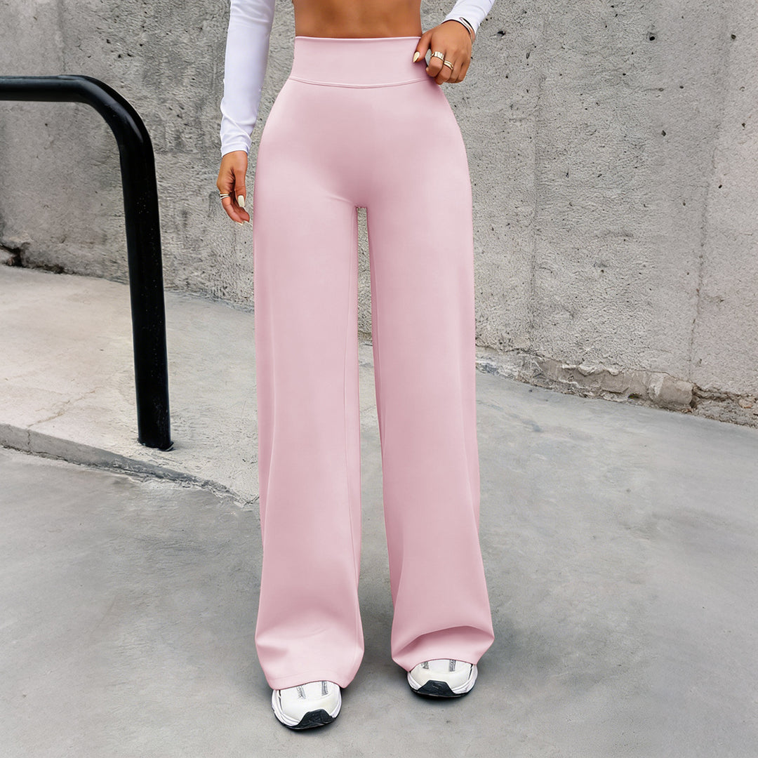 Damen nan hochgeschnittene formende Loungehose mit weitem Schlag und nahtlosem Komfortbund Shop Nory