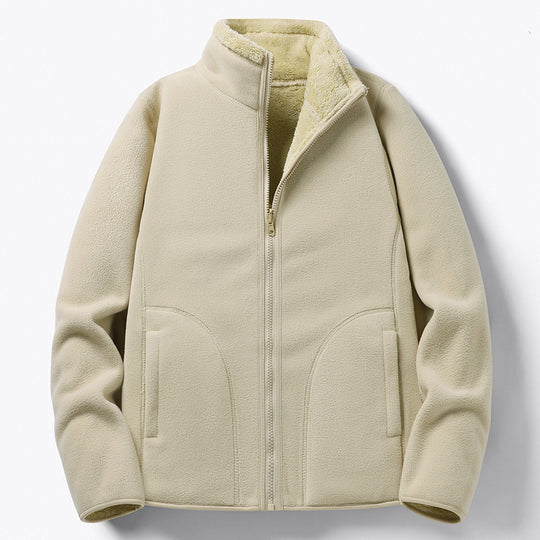 Damen Gefütterte Fleece-Jacke mit Teddyfutter, Stehkragen & durchgehendem Reißverschluss Shop Nory
