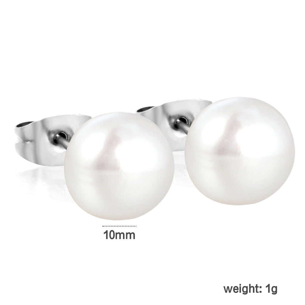 Damen Ohrstecker mit luxuriösen Perlen aus hochwertigem Edelstahl Shop Nory