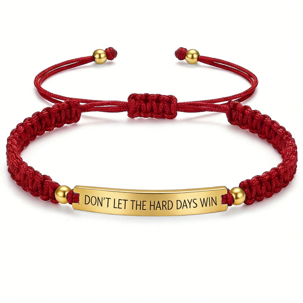 Damen Motivationsarmband mit verstellbarem Knoten und inspirierendem Spruch Shop Nory