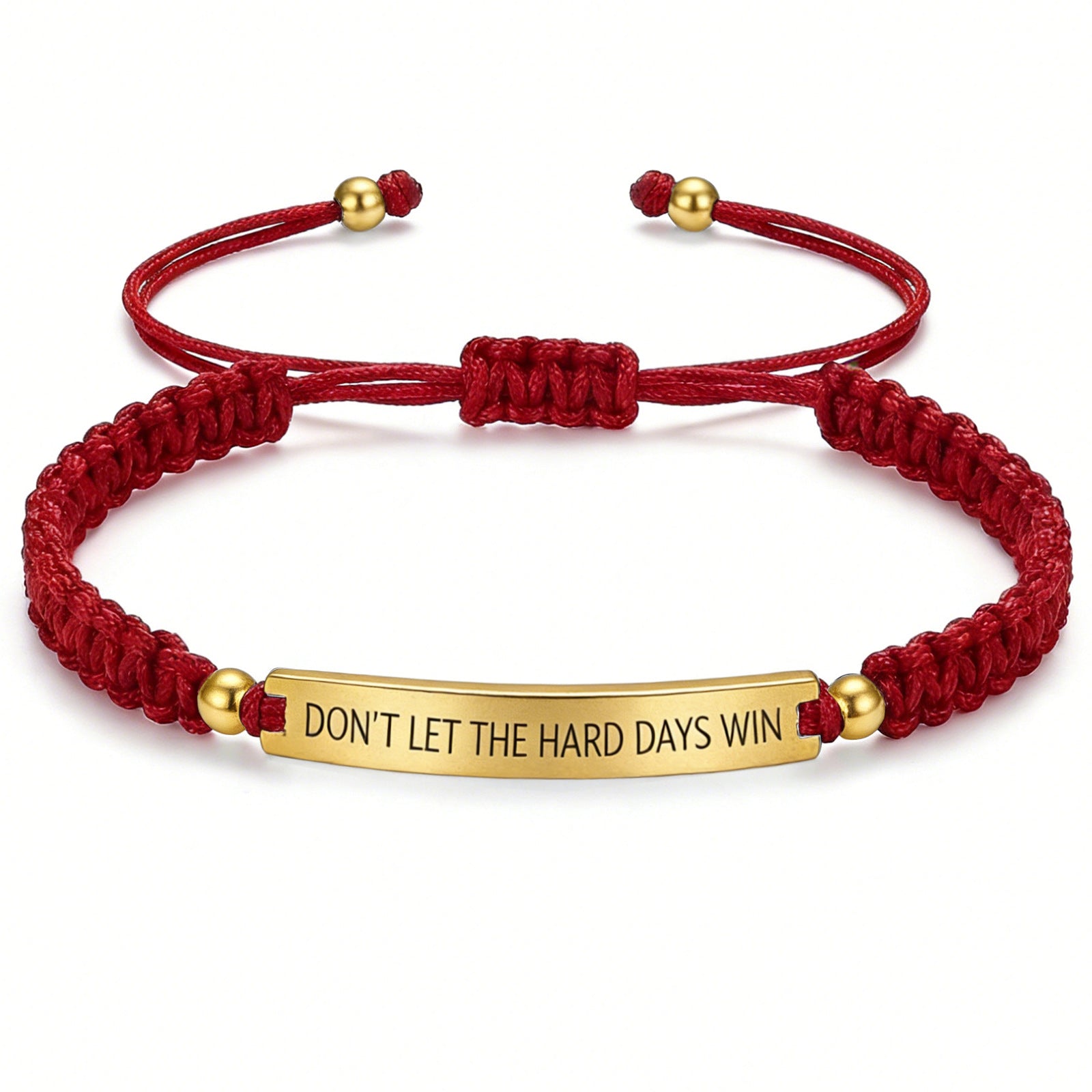Damen Motivationsarmband mit verstellbarem Knoten und inspirierendem Spruch Shop Nory