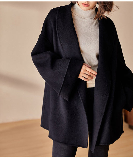 Damen Elegante und lockere Wickeljacke Shop Nory