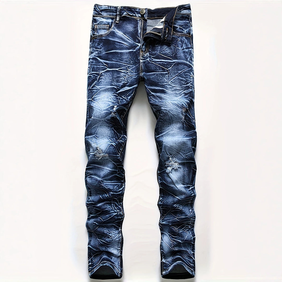 Herren Modische Slim-Fit Jeans im Used-Look Shop Nory