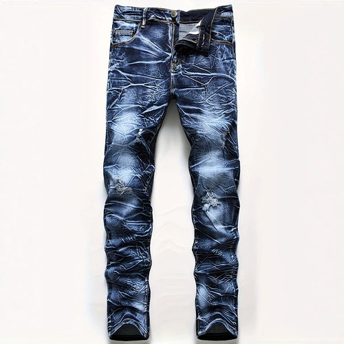 Herren Modische Slim-Fit Jeans im Used-Look Shop Nory