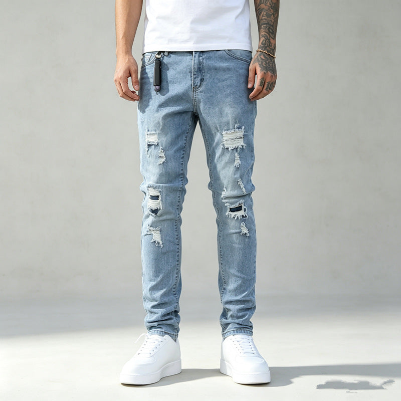 Herren Modische Ripped Denim Pants Shop Nory