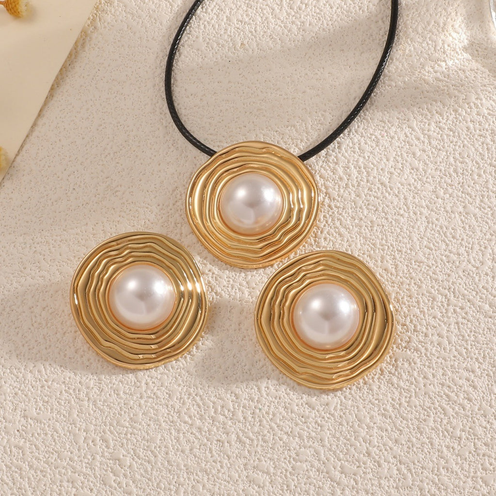 Damen Schmuckset mit elegantem, skulpturalem Perlendesign Shop Nory