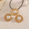 Damen Schmuckset mit elegantem, skulpturalem Perlendesign Shop Nory