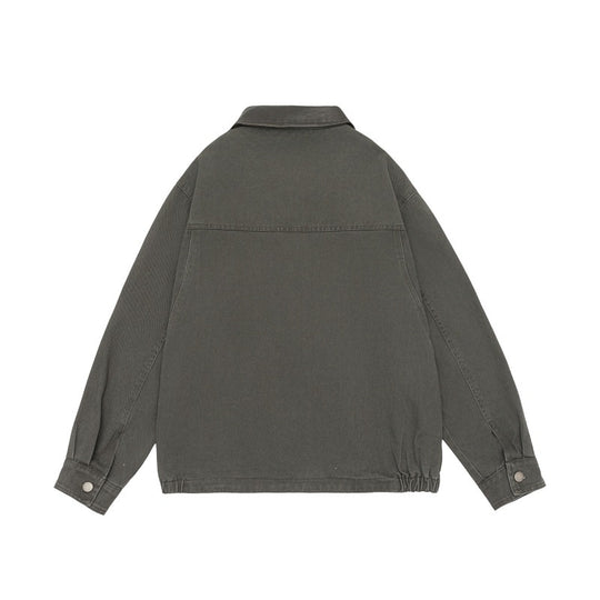Herren Boxy-Canvas-Fieldblouson mit Druckknopfleiste und großen Utility‑Taschen Shop Nory
