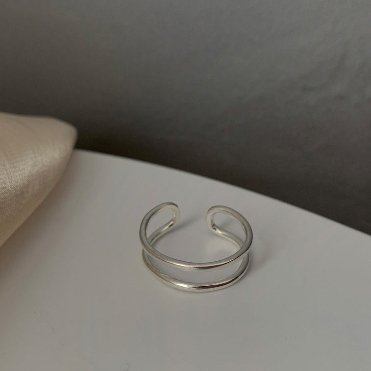 Damen Offener Ring mit modernem Rechteckdesign Shop Nory