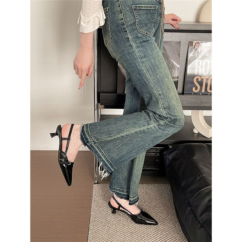 Damen Slingback-Pumps mit elegantem spitzen Design und verstellbaren Riemchen